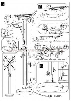 Торшер напольный Eglo 93875 BAYA LED
