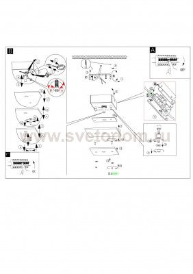 Настенно-потолочный светильник Eglo 93884 FRES 2