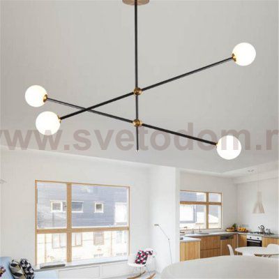 Люстра Bistro Globe 4 9389P/4 black/gold Delight