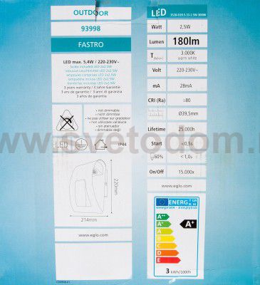 Светильник уличный диодный 2,5W Eglo 93998 FASTRO