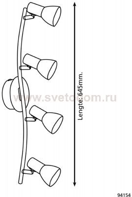 Светильник поворотный спот Eglo 94154 DAKAR 5
