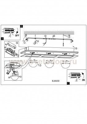Настенно-потолочный светильник Eglo 94232 BELLAMONTE