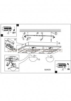Настенно-потолочный светильник Eglo 94233 BELLAMONTE