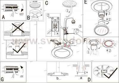 Встраиваемый и накладный светильник Eglo 94237 PENETO