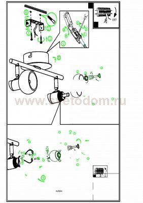 Светильник спот Eglo 94254 SESTO 2