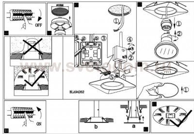 Встраиваемый и накладный светильник Eglo 94263 PENETO