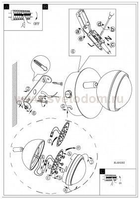 Светильник поворотный спот Eglo 94302 LOMBES 1