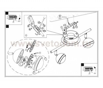 Светильник поворотный спот Eglo 94304 LOMBES 1