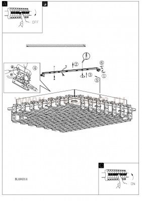 Настенно-потолочный светильник Eglo 94314 LONZASO