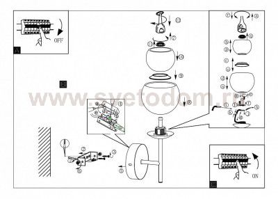 Настенно-потолочный светильник Eglo 94321 ASCOLESE