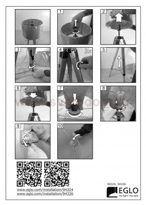 Торшер напольный Eglo 94324 LANTADA