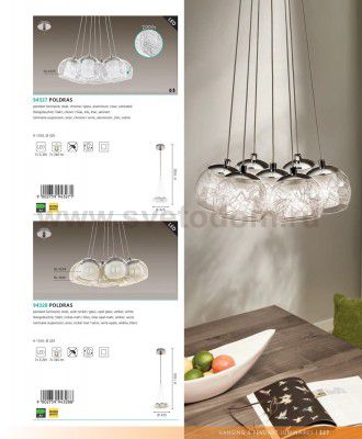 Светильник подвесной Eglo 94327 POLDRAS