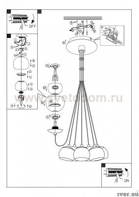 Светильник подвесной Eglo 94328 POLDRAS