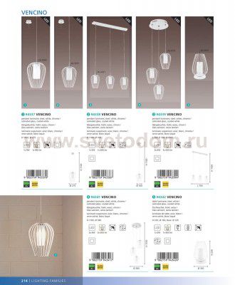 Светильник подвесной Eglo 94337 VENCINO