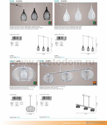 Светильник подвесной Eglo 94389 RAZONI