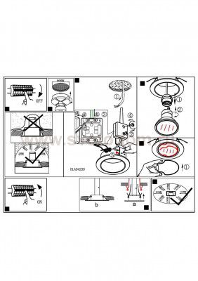 Встраиваемый и накладный светильник Eglo 94407 PENETO