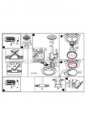 Встраиваемый и накладный светильник Eglo 94409 PENETO