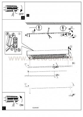 Настенно-потолочный светильник Eglo 94449 PRIOLA