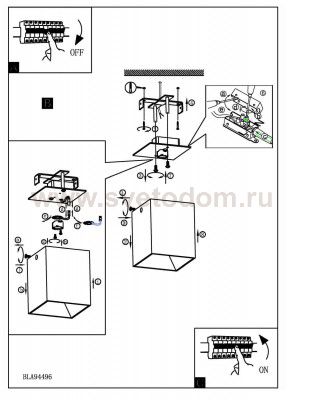 Настенно-потолочный светильник Eglo 94498 POLASSO