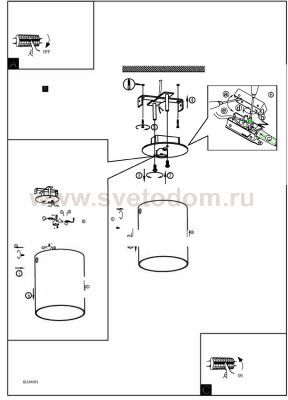 Настенно-потолочный светильник Eglo 94503 POLASSO