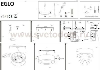 Настенно-потолочный светильник Eglo 94527 FUEVA 1