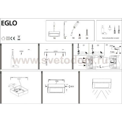 Настенно-потолочный светильник Eglo 94538 FUEVA 1