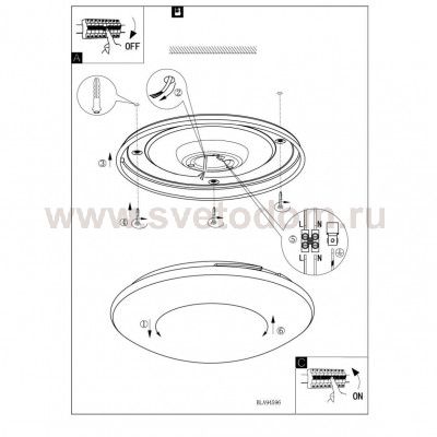 Настенно-потолочный светильник Eglo 94596 LED GIRON