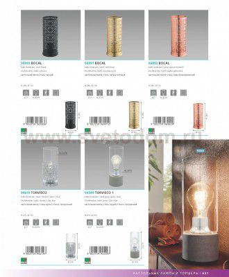 Настольная лампа Eglo 94619 TORVISCO