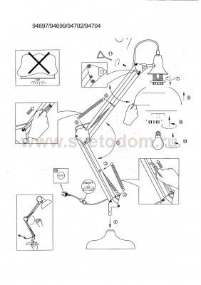 Настольная лампа Eglo 94697 BORGILLIO