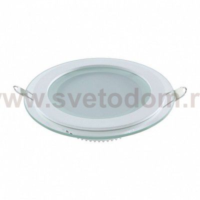 Светильник Gauss Glass круг 6W 490lm 4000K 220-240V IP20 монт ?70 100*35 с дек стеклом LED (947111206)