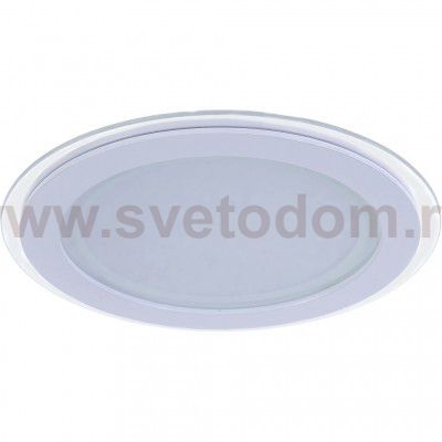 Светильник Gauss Glass круг 18W 1480lm 4000K 220-240V IP20 монт ?155 200*30 с дек стеклом LED (947111218)