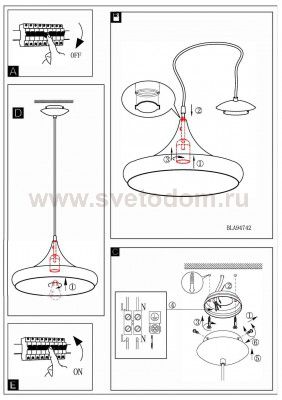 Светильник подвесной Eglo 94742 CORETTO 2