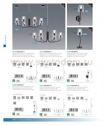 Настенно-потолочный светильник Eglo 95007 NOVENTA