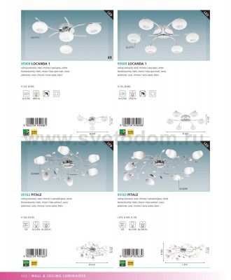Настенно-потолочный светильник Eglo 95162 PITALE