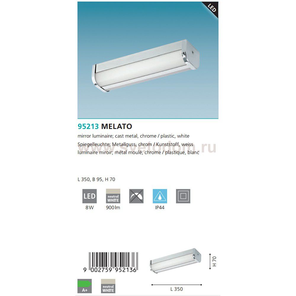 Светильник для ванной комнаты Eglo 95213 MELATO