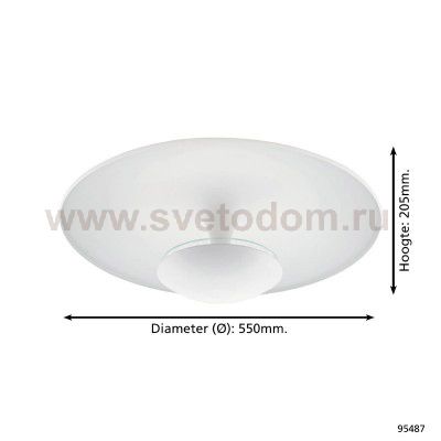 Настенно-потолочный светильник LED Eglo 95487 TORONJA