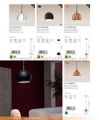 Подвесной светильник Eglo 95835 PETTO LED