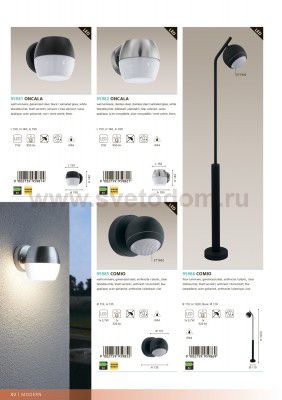 Уличный светодиодный светильник настенный Eglo 95982 ONCALA