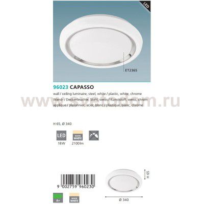 Настенно-потолочный светильник Eglo 96023 CAPASSO