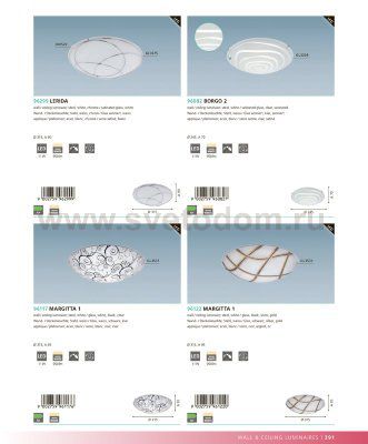 Настенно-потолочный светильник Eglo 96082 BORGO 2