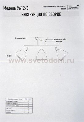 Люстра Eurosvet 9612/3 хром