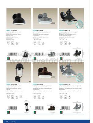 Уличный светильник настенный Eglo 96234 TOLLERA