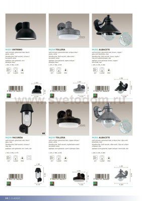 Уличный светильник настенный Eglo 96262 ALBACETE