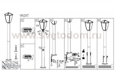 Уличный светодиодный фонарь Eglo 96297 COMUNERO