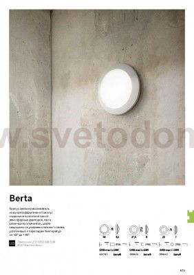 Светильник бра Ideal lux BERTA AP1 SMALL (96445)