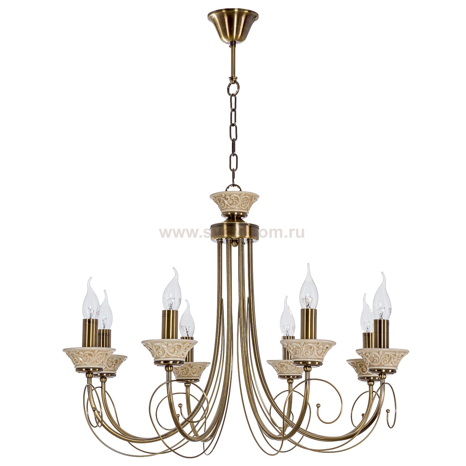 Люстра классическая Экономсвет 96548/8AB+PAINTING