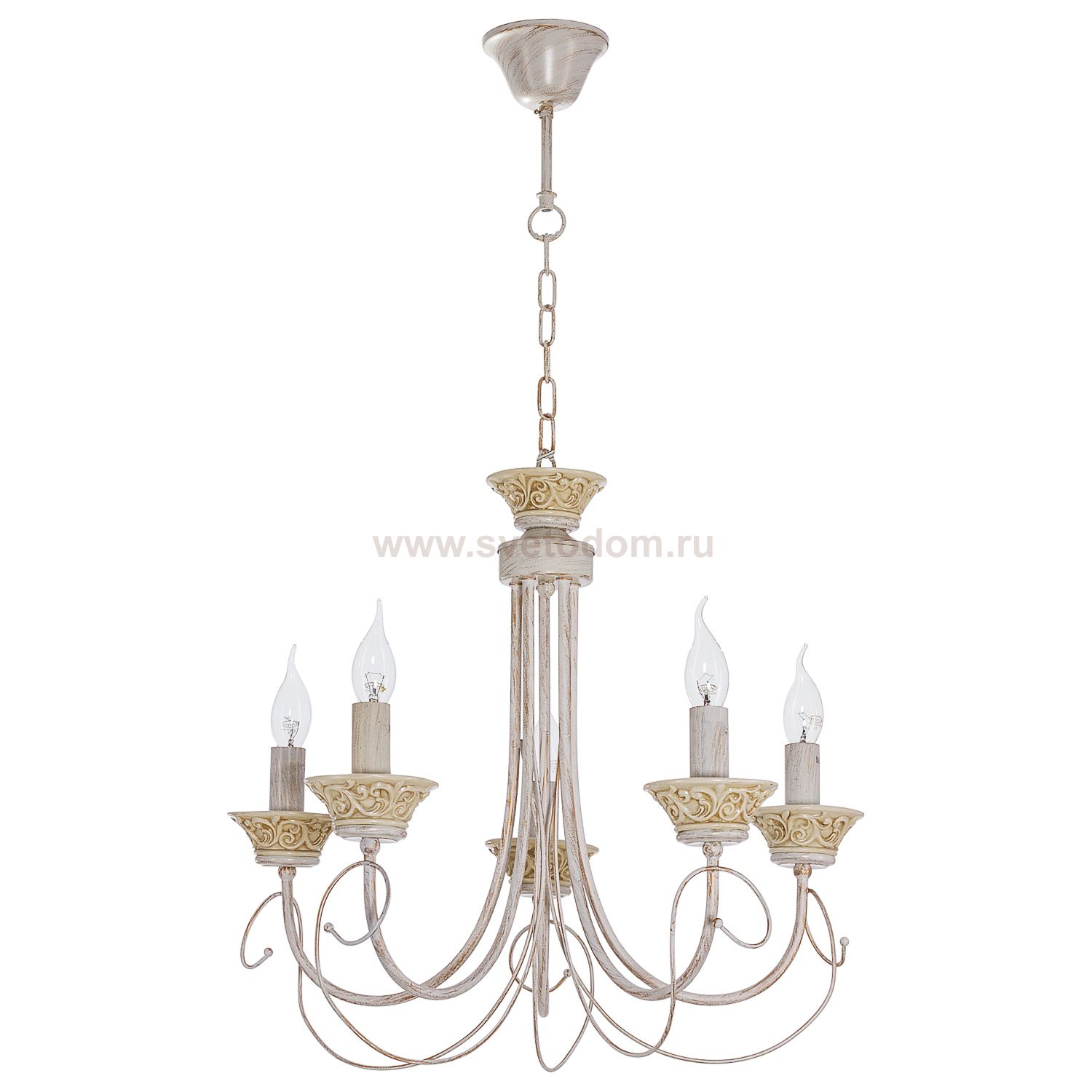 Люстра классическая Экономсвет 96548A/5WT+PAINTING