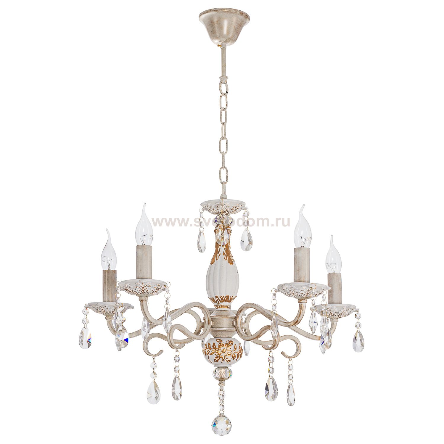 Люстра классическая с хрусталем Экономсвет 96550/5PAINTING