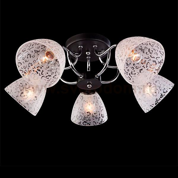 Люстра потолочная Eurosvet 9658/5 хром/венге