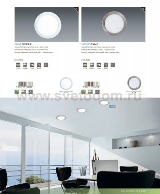 Светодиодная ультратонкая потолочная панель Eglo 32753 FUEVA-C